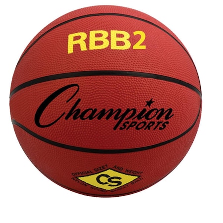 Champion Sports 27.5 in. Pro Rubber Basketball, Red RBB2RD